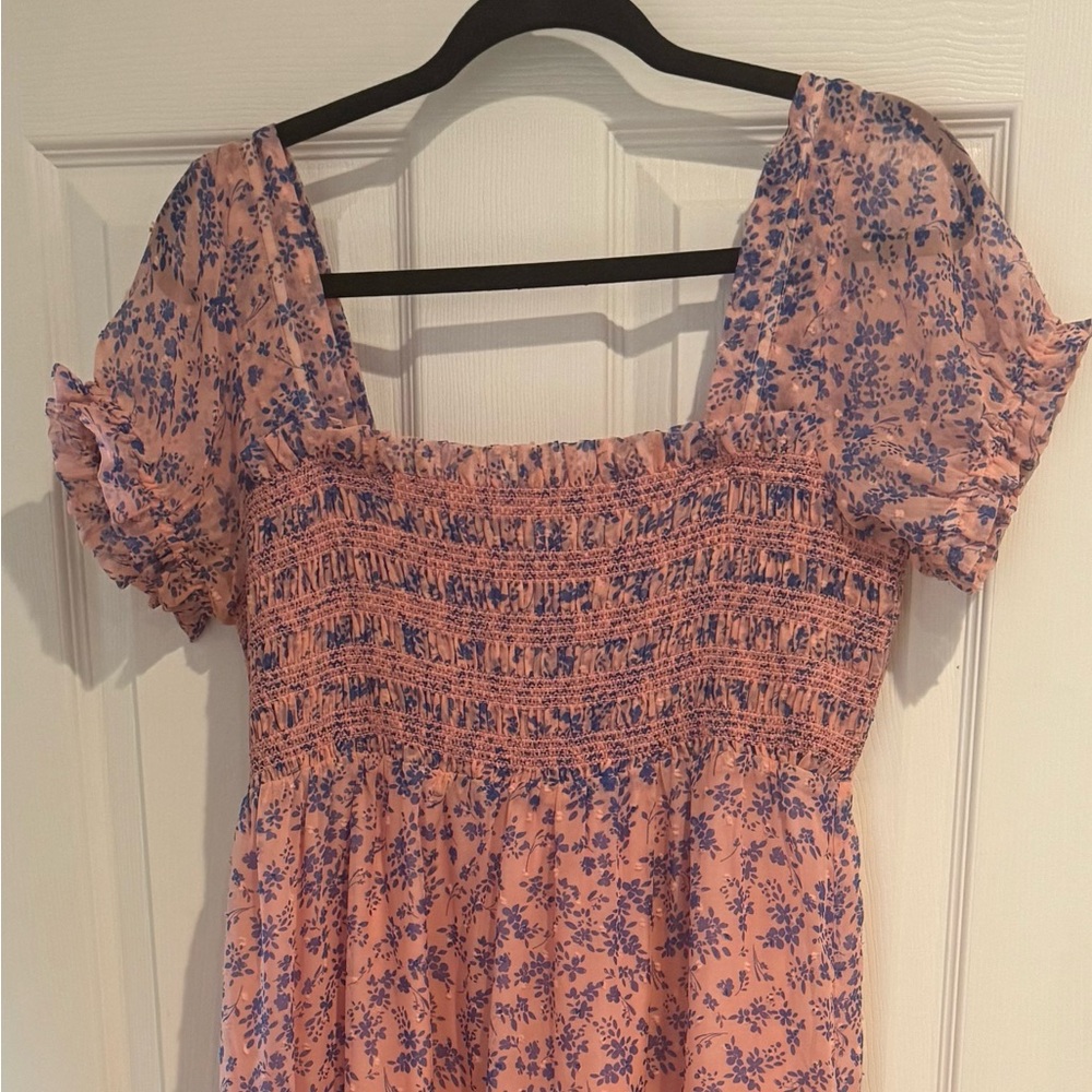 Buddy Love Pink and Purple Floral Maxi Dress . NWOT